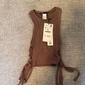 NWT Zara Tie Top